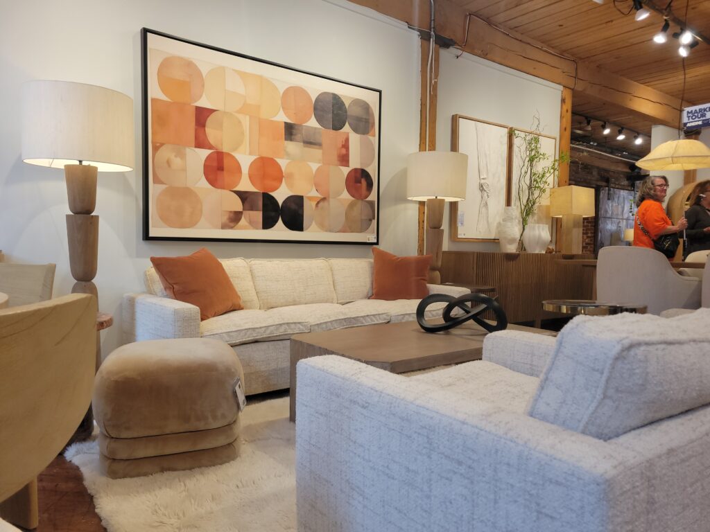 Furniture showroom living room setup