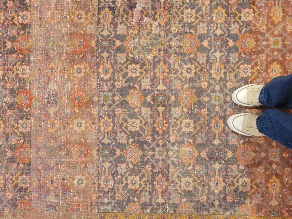 Textile rug shot straight down