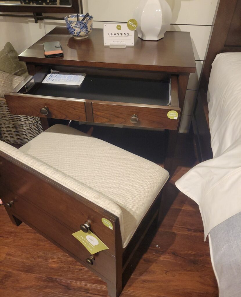 Nightstand that becomes a desk