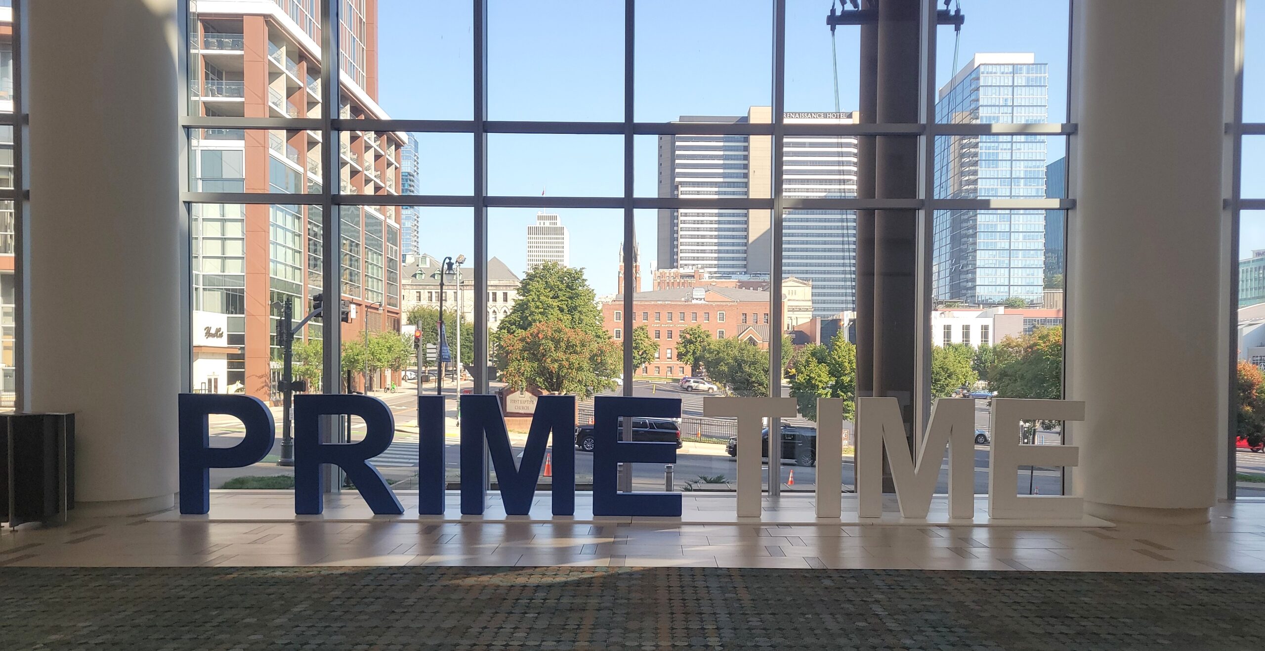 PrimeTime sign at Music City Center Nashville, Tennessee