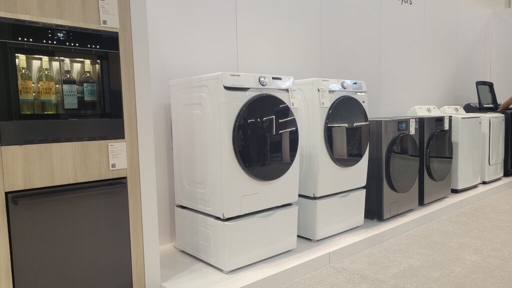 Laundry appliances at an expo