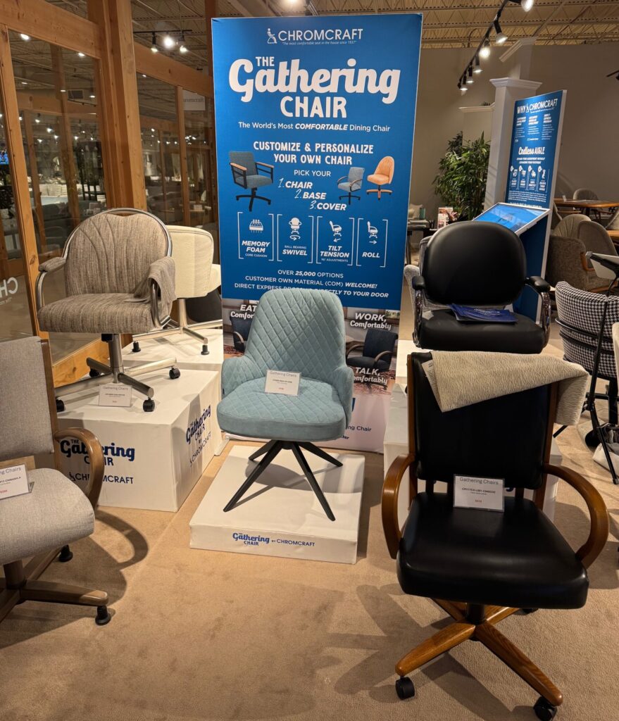 Furniture showroom featuring dining room chairs