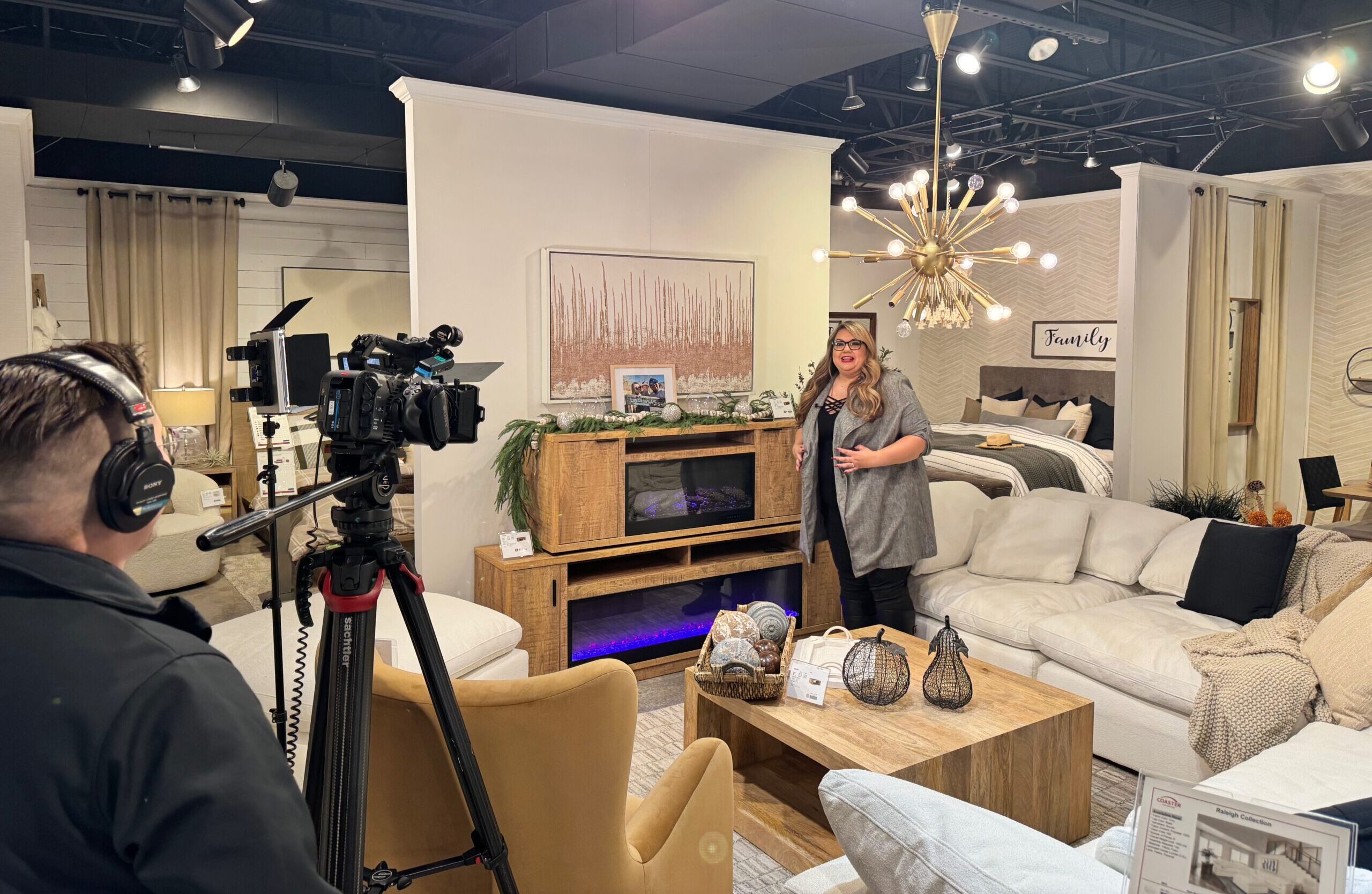Coaster High Point Showroom – Prime Media Filming Filming in a furniture showroom at High Point