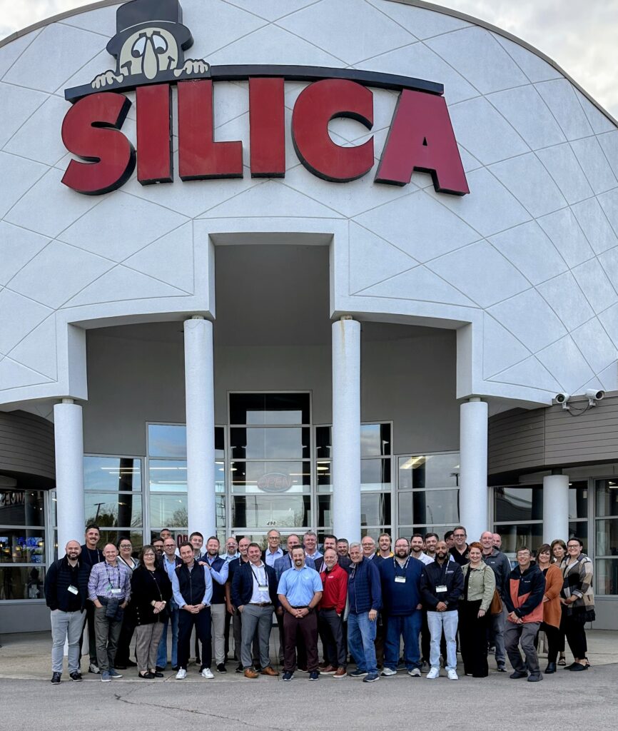 Group of people in front of Silica retail store